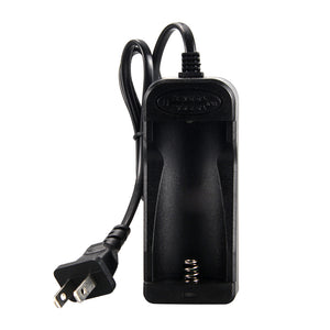 US Plug Single Slot 32650 26650 Lithium Iron Phosphate Battery Charger with Cable - Black