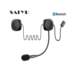 Outdoor Motorcycling Helmet Earphones, Motorcycle Wireless Bluetooth Headset Headphones With Mic, Auto Call Answer Black
