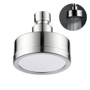 BD141S Shower Head Stainless Steel Rainfall High Pressure Fixed Showerhead for Bathroom - Silver