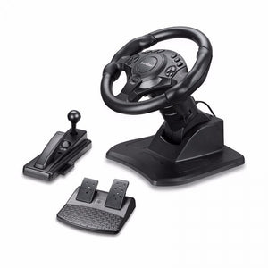 Racing Computer Games Adjust Sensitivity PC Game Steering Wheel Computer Learning Car Driving Simulator Belt Black