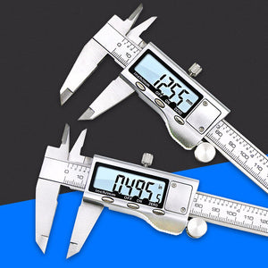 Full Metal Stainless Steel Vernier Caliper, 0-150mm Electronic Digital Caliper, LCD Micrometer Measuring Tool Silver