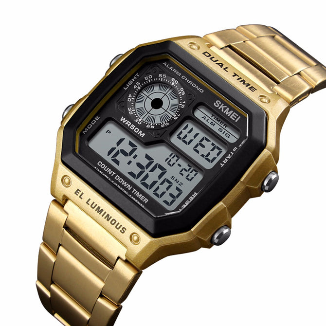 SKMEI 1335 Men Sports Watches Waterproof Mens Watches Top Brand Luxury Male Electronic Digital Watch Men Clock Rose