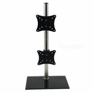 14"-24" Height Adjustable Mount Dual Monitor Desktop Bracket LCD Stand Black