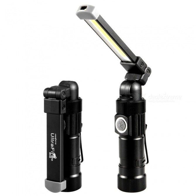 W548 COB 5 Modes 200lm Waterproof Camping Work Light Rechargeable USB LED Car Work Lamp - Black