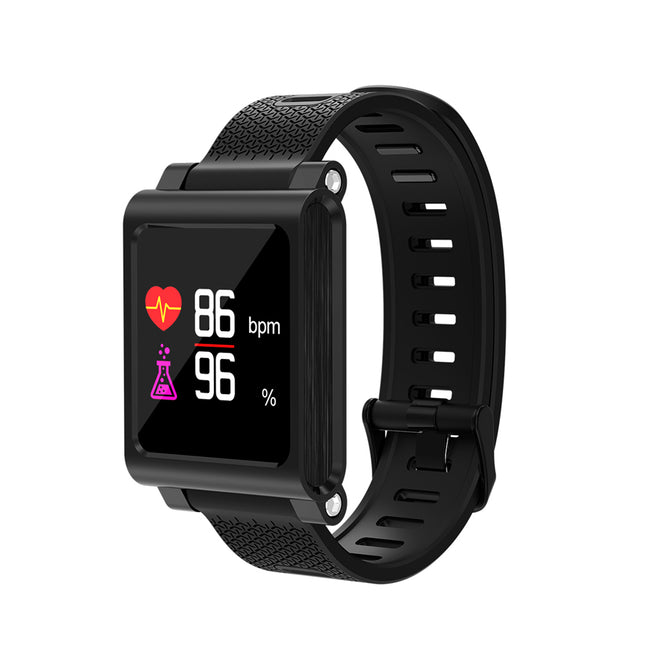 IMOS K8 Smart Bracelet Color Screen Sports Wrist Heart Rate Blood Pressure Monitoring - Black