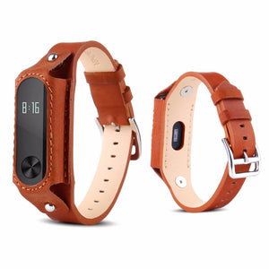 Replacement Band Strap For Xiaomi Mi Band 3 PU Leather Wristband Gray