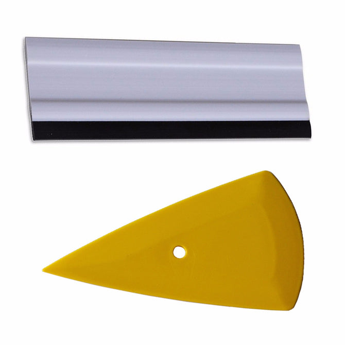 6Pcs Vinyl Car Film Wrap Tool Kit, Vinyl Tinting Tools, Rubber Squeegee 3D Carbon Fiber Glass Window Tint Tool Scrapers Black