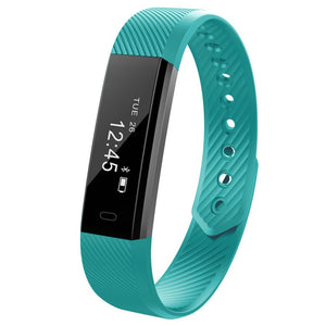 XSUNI ID115 Bluetooth Smart Bracelet with Sports Step Count Pedometer, IP67 Waterproof - Green