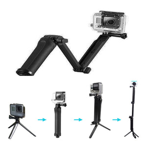 XSUNI 3-Way Self Timer Stick for Gopro, Sports Camera Tripod / Hand-held Stabilizer Rod