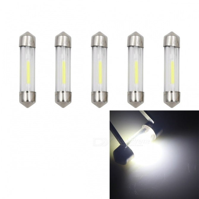 JRLED SJ39mm 1W Cold White COB LED Car Reading Lamp ( DC12V / 5 PCS)