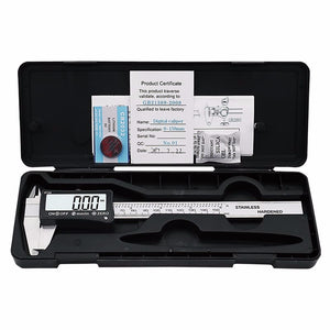 Waterproof LCD Touch Screen Vernier Caliper, 0-150mm Stainless Steel Electronic Digital Caliper Measuring Tool Ruler Silver