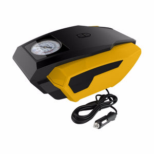 New 120W Car Tire Inflator, 40L/min DC12V Electric Car Air Compressor Pump, Inflatable Pump With Indicator - 19 Cylinder Black