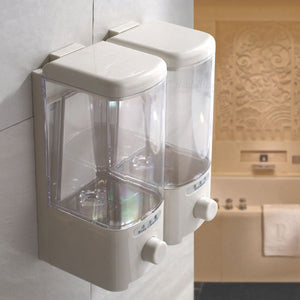 Shampoo Shower Dispenser, Mural Dual Kitchen Soap Dispenser, Wall Hand Liquid Soap Dispenser