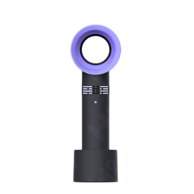 Leafless Handheld Mini USB Rechargeable Silent Fan - Black