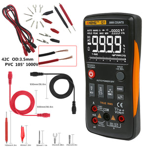ZHAOYAO Q1 Button 9999 Counts True-RMS Digital Multimeter with Analog Bar Graph, AC/DC Voltage Ammeter, Supports Auto / Manual
