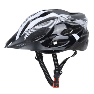 21-Hole Adjustable Lightweight Carbon Fiber Bicycle Cycling Helmet for Men, Women - Black White