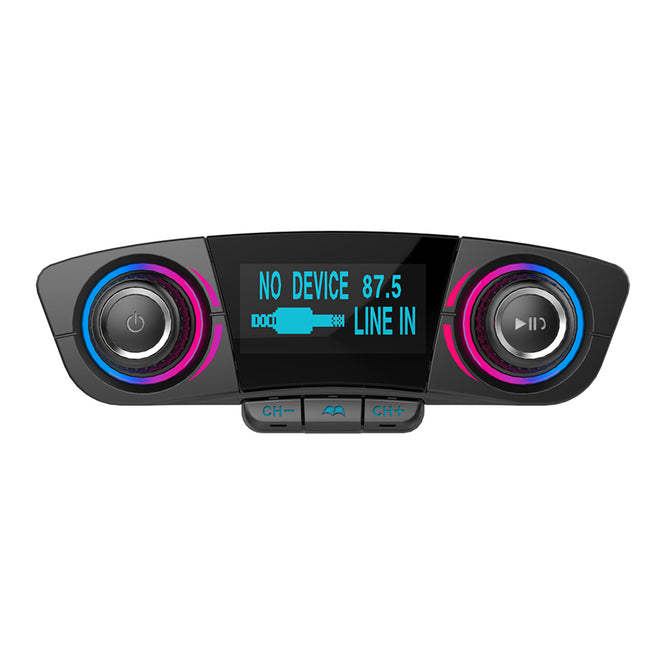 IMOS BT06 Dual Head Bluetooth Car Charger Kit with AUX Line MP3 Player, FM Transmitter - Black