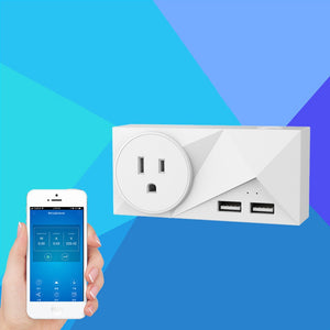Alexa Wifi Smart Socket 2.1A Wifi Socket Smart Home Wall Socket EU/US/UK Plug EU Plug/White