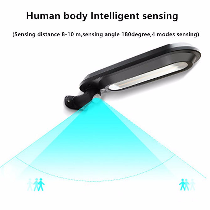 Multifunctional 4-Mode LED Solar Powered Street Light, Wall Lamp For Home Outdoor Lighting, Body Induction Garden Light Warm White/0-5W/Black