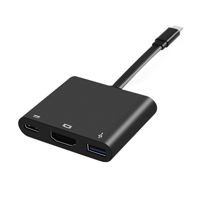 USB3.1 Type-C to HDMI Hub Adapter, Type-C to USB3.0 / PD Charge / Type-C Hub Video Data Adapter