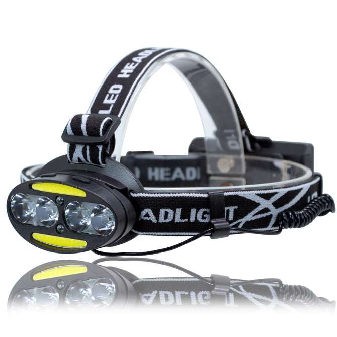 UF-2504A COB + LED Light 3000LM 7-Modes Super Bright Headlight Cold White