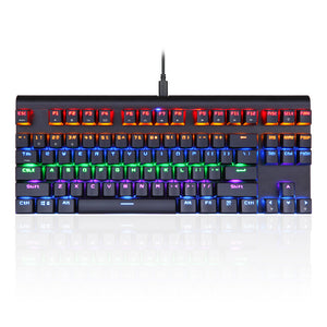 Bluetooth Wireless Mechanical Keyboard with LED Backlight - Black