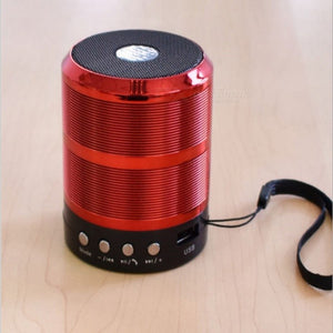 Small Bluetooth Speaker with IF Card / U Disk, FM Radio for Mobile Phone - Red