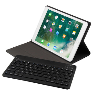 COOHO FT1030 Fine Sheepskin Detachable Keyboard Case for APPLE Air 1 / Air 2, Pro9.7, 2017 / 2018 IAPD, IPAD 5 / 6 - Blue