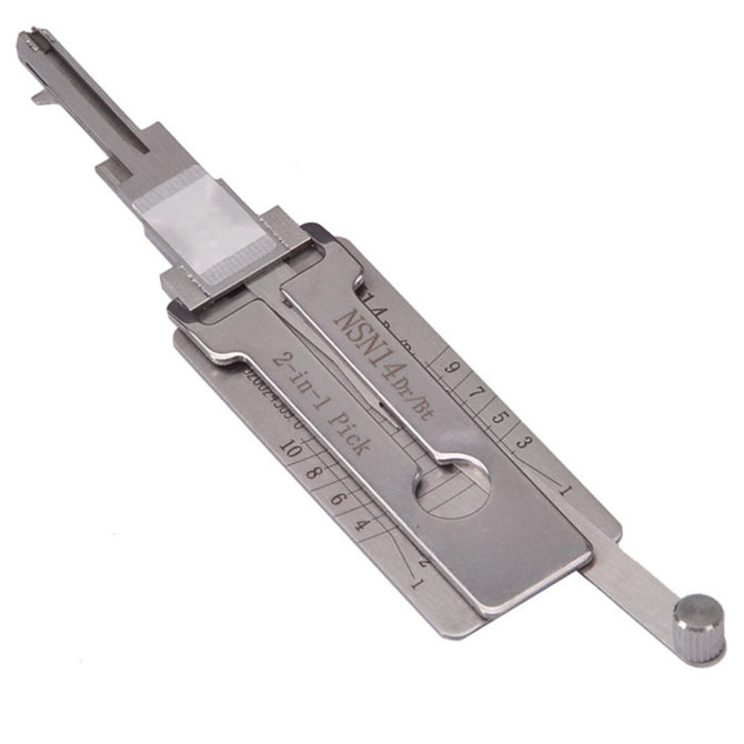 HakkaDeal NSN14 2-in-1 Car Door Lock Pick Opener Unlock Tool
