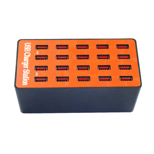 90W 20-Port 18A USB Smart Fast Charging Plug Socket - UK Plug