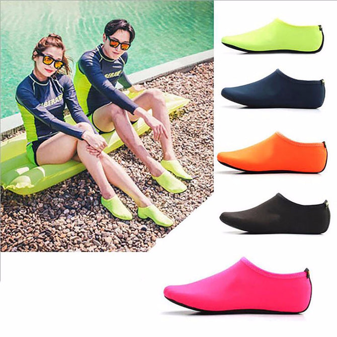 Water Sports Swimming Diving Socks, Anti Skid Beach Socks Shoes, Adult Diving Boots Wet Suit Shoes For Men Women Orange/M