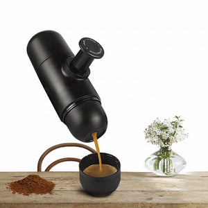 110ML Mini Hand Pressure Express Coffee Machine, Handheld Coffee Maker, Portable Compact Manual Espresso Maker Black