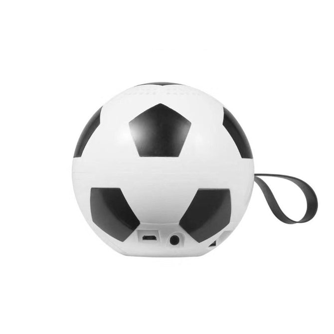 Portable Mini Wireless Bluetooth Speaker, Football Subwoofer With HIFI Sound, Voice Prompts, FM Radio, TF Card Slot White