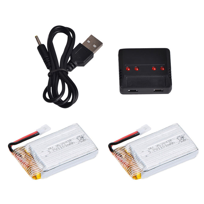 2pcs 3.7V 1100mAh 25C 1S VOLT 30C Lipo Batteries + X4 Charger for Syma X5SW RC Quadcopter Drone