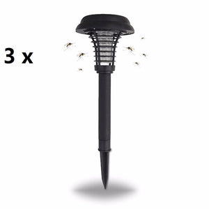 ZHAOYAO 3Pcs Solar Power Garden Lawn LED Lights, Pest Bug Insect Mosquito Killer Lamp Zapper