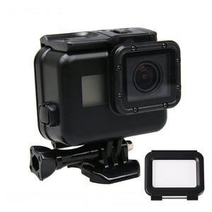 XSUNI Waterproof Housing Case Protecting Mask with Touch Screen Back Cover for Gopro Hero 6 5 - Black
