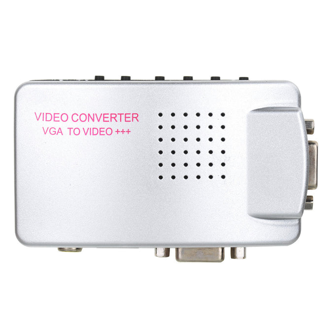 VGA to AV Video Converter PC to AV PC TO TV VGA to BNC Computer to TV - Silver