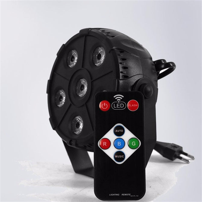Wireless Remote Control Mini DMX Disco Light, 10W RGB Mini LED Par Wash Light For Event, Disco DJ Party Multi/EU Plug