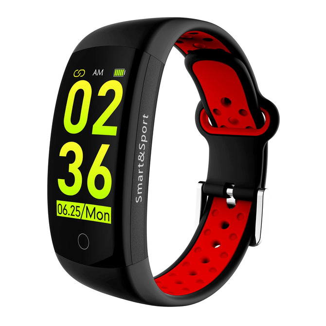 Q6s 3D IP68 Waterproof Bluetooth Smart Bracelet Fitness Tracker - Black + Red