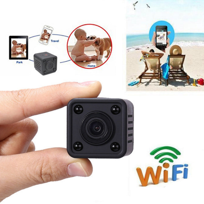 HDQ9 Mini Wi-Fi IP Camera, 1080P HD Wireless DV DVR Camcorder with Night Vision, 16GB Memory - Black