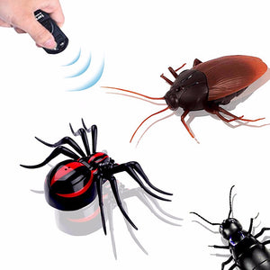 Electric RC Fake Spider Ants Cockroaches Remote Control Insect Creative Electric Animal Prank Toys Tricky Funny Gift Brown