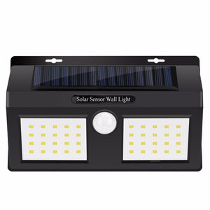 Waterproof Solar Powered Garden Light, Security 40-LED PIR Motion Sensor Wall Lamp, Path Porch Light White/0-5W/Black