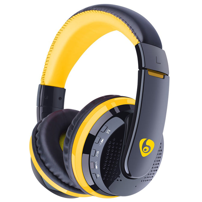 MX666 Over Ear Powerful Bass Stereo Bluetooth Headphone, Handsfree Wireless Headset W/ Mic, FM Radio, Micro-SD Card Slot Red