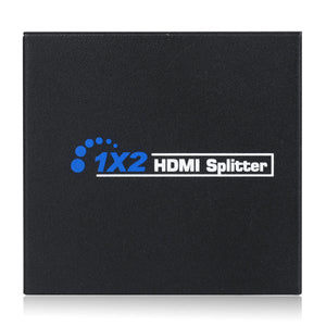 HMDI 1 to 2 HDMI 1080P Splitter One Input Two Output - Black