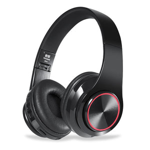 Portable Bluetooth Headphone, Wireless Headband Headset With 7-Color Changing LED Lights Black