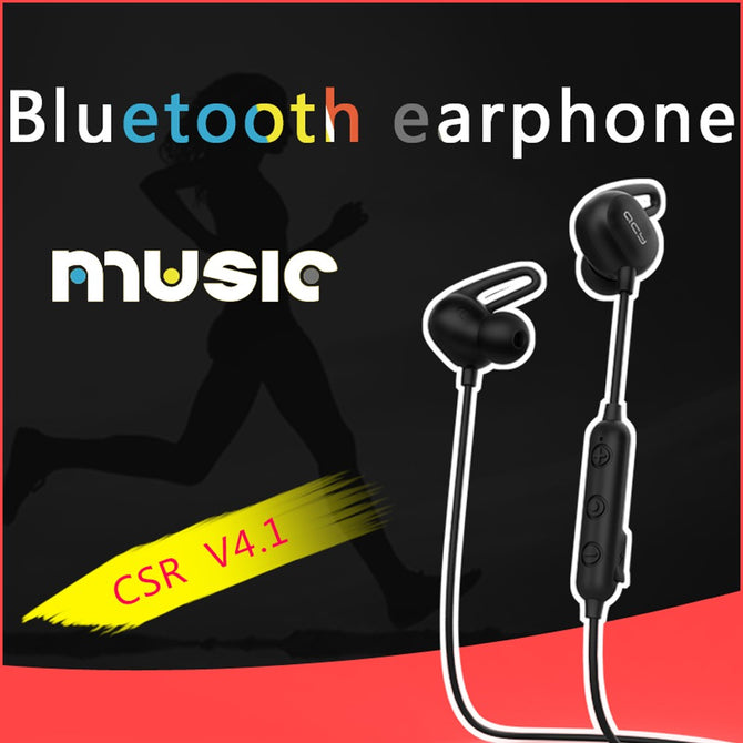 QCY E2 In-Ear Bluetooth Earphone Earbuds, Wireless Music Headphone Headset For Sports Running Exercise Black