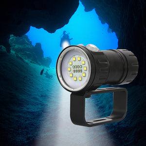 ZHISHUNJIA QH18 XML2 10-White Light + 4xRed + 4 x Blue Professional Diving Flashlight