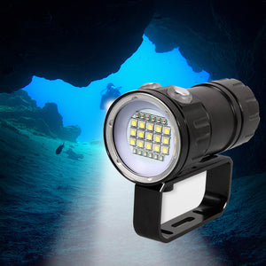 ZHISHUNJIA QH27 XML2 15-White Light + 6xRed + 6 x Blue Professional Diving Flashlight