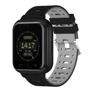 M1 IP67 Waterproof 4G Smart Watch Fitness Tracker 1GB RAM, 8GB ROM, Support GPS - Grey + Black