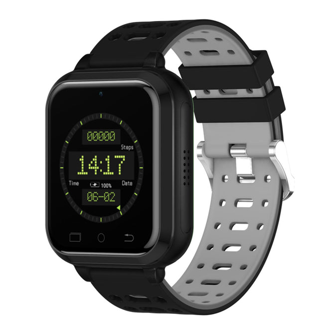 M1 IP67 Waterproof 4G Smart Watch Fitness Tracker 1GB RAM, 8GB ROM, Support GPS - Grey + Black